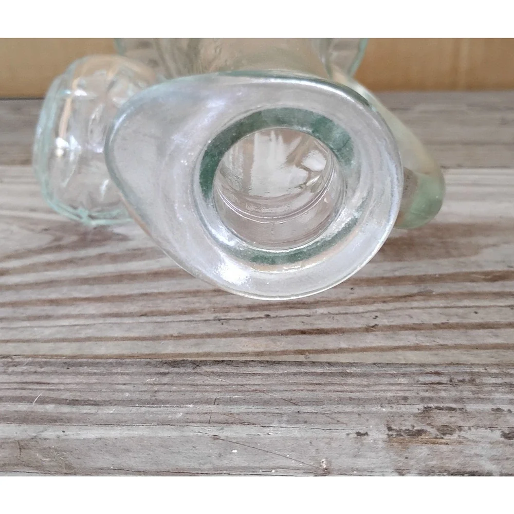 Vintage 🍸🍷🍾Clear Glass Decanter Stopper Whiskey Wine Carafe Starburst 12